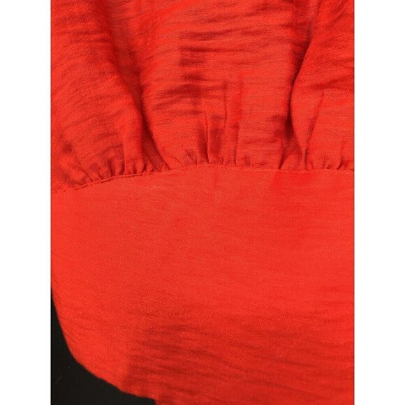 Free People Women's Stella Cutout Crop Top XS Red Linen Blend Going Out Top - Picture 6 of 8